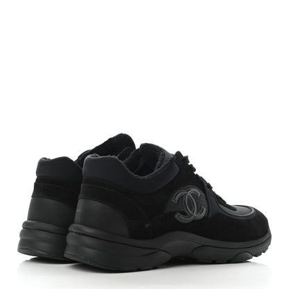 Chanel Kid Suede Calfskin Mens Sneakers 41 Black 3 of 8