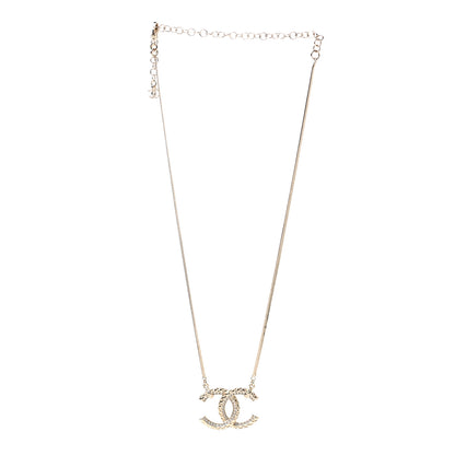 Chanel Crystal CC Chain Necklace Gold 3 of 7