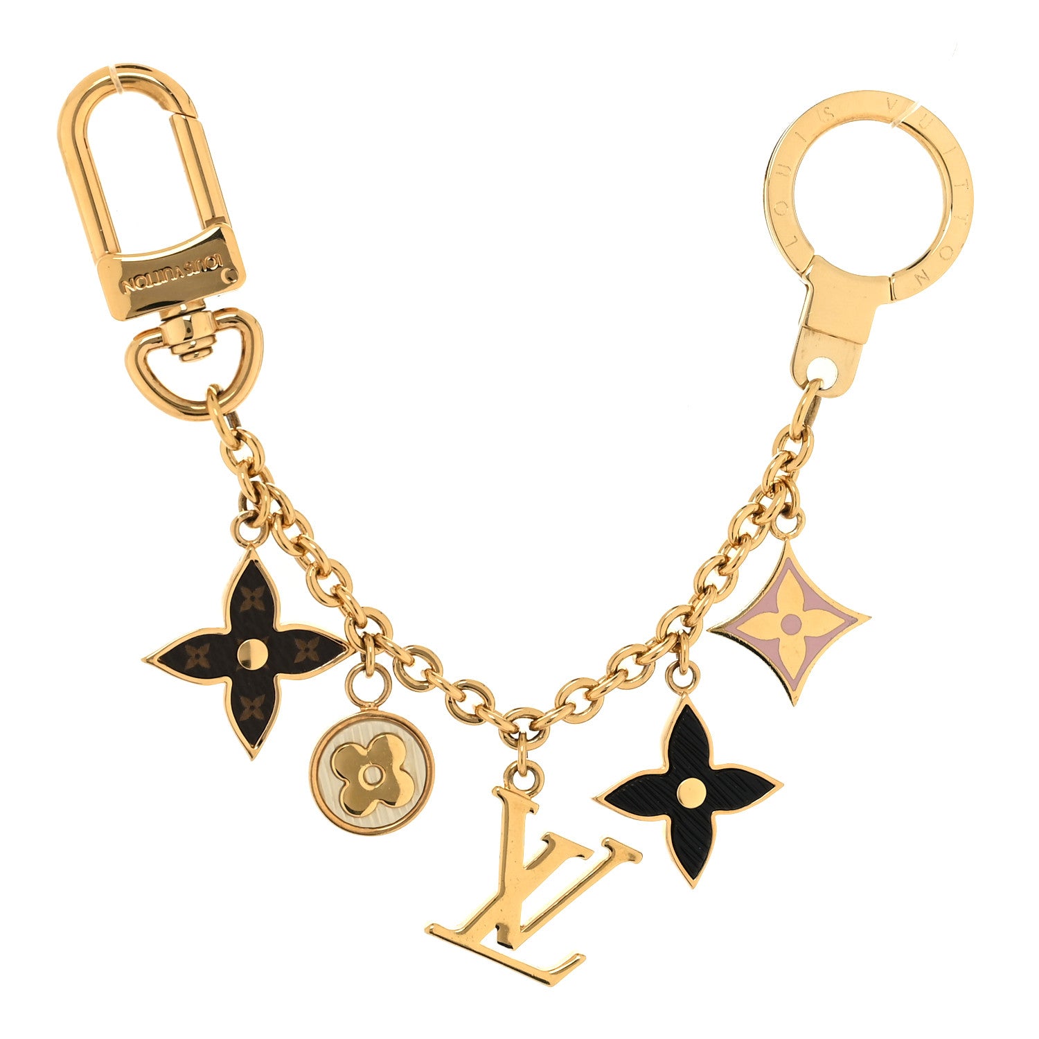 Louis Vuitton Monogram Spring Street Bag Charm Key Holder Gold 1 of 4