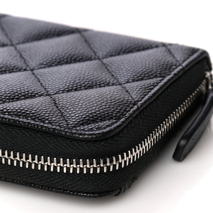 Chanel Caviar Quilted Medium Zip Around Wallet Black 14 of 15