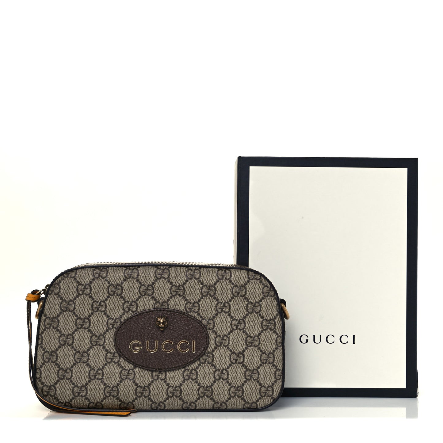 GG Supreme Monogram Web Neo Vintage Shoulder Bag Beige New Acero Crop