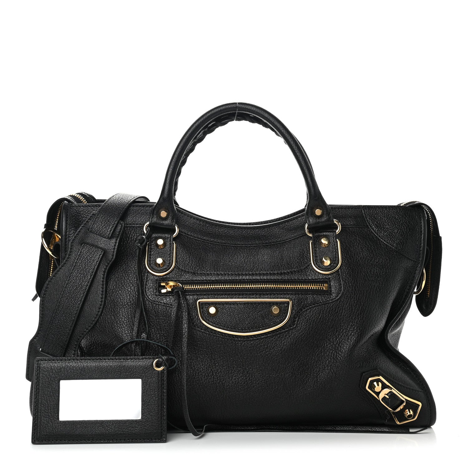 Balenciaga Chevre Gold Metallic Edge Hardware City Black 1 of 10