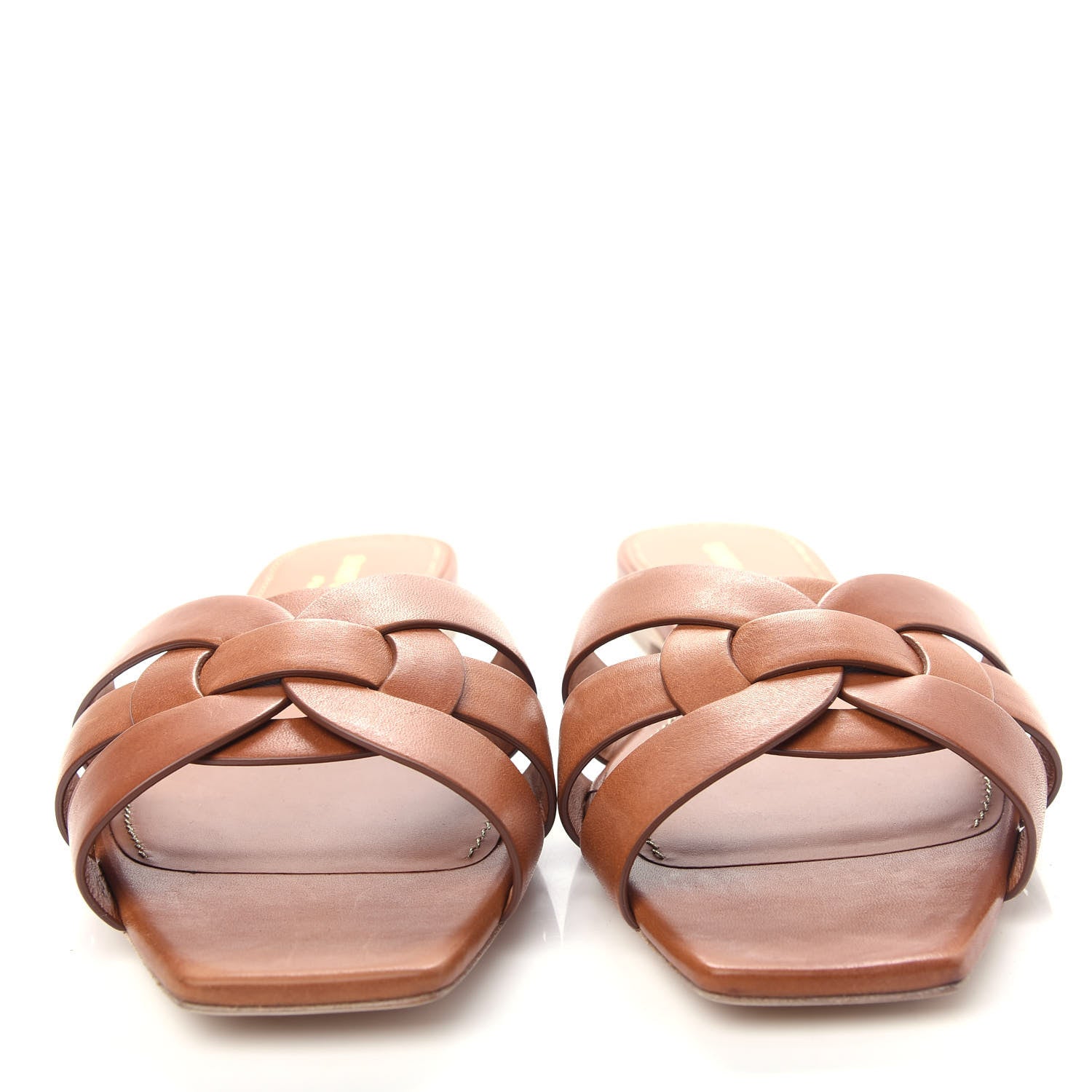 Saint Laurent Calfskin Tribute 05 Slide Sandals 40 Ambra 5 of 11