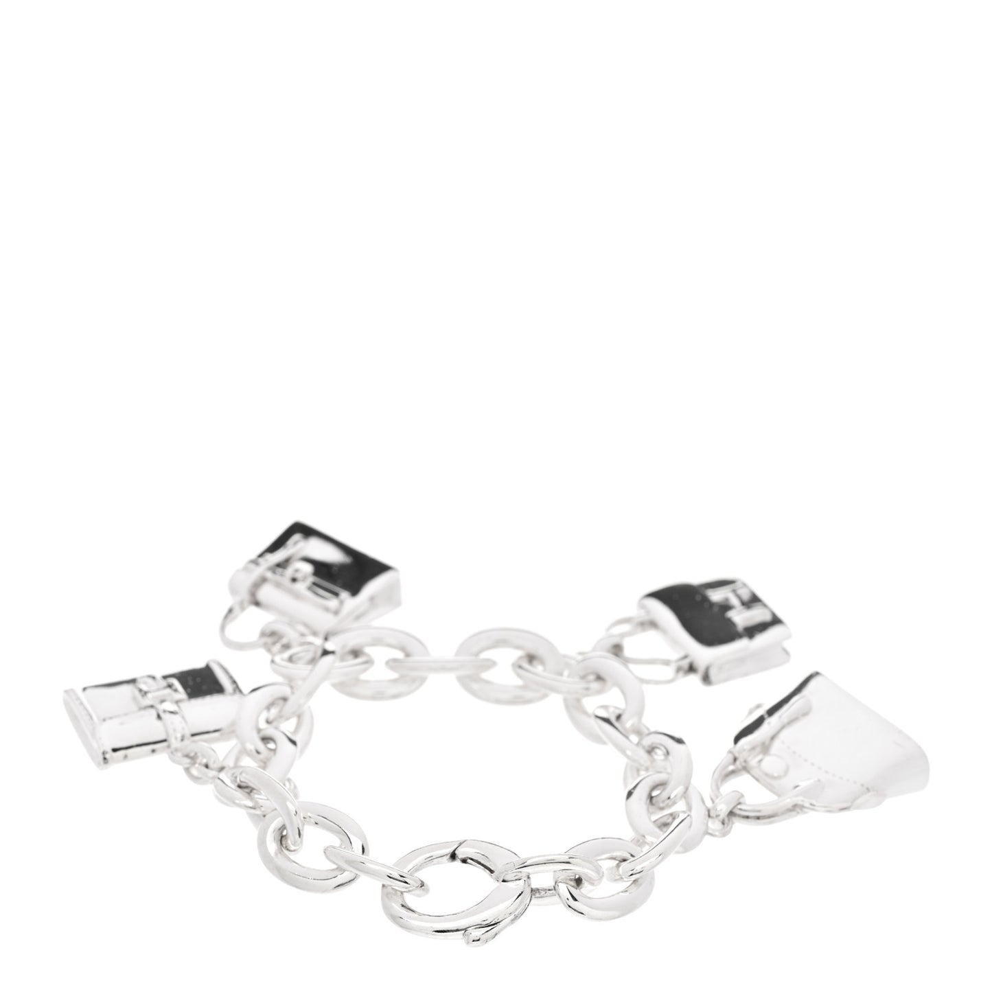 Sterling Silver Four Handbag Charm Bracelet