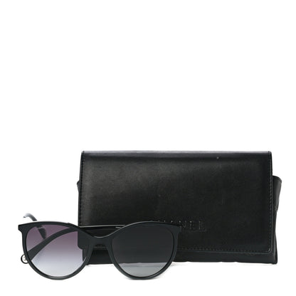Chanel Acetate Pantos Cat Eye Sunglasses 5448-A Black 7 of 7