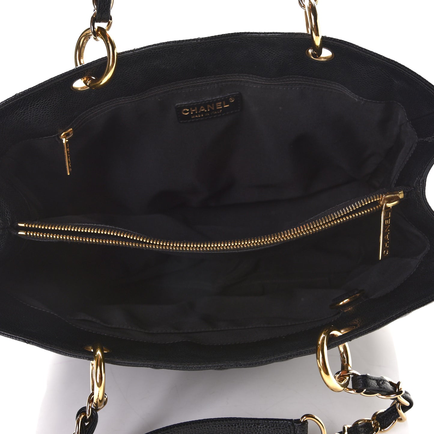 Caviar Quilted Grand Shopping Tote GST Black