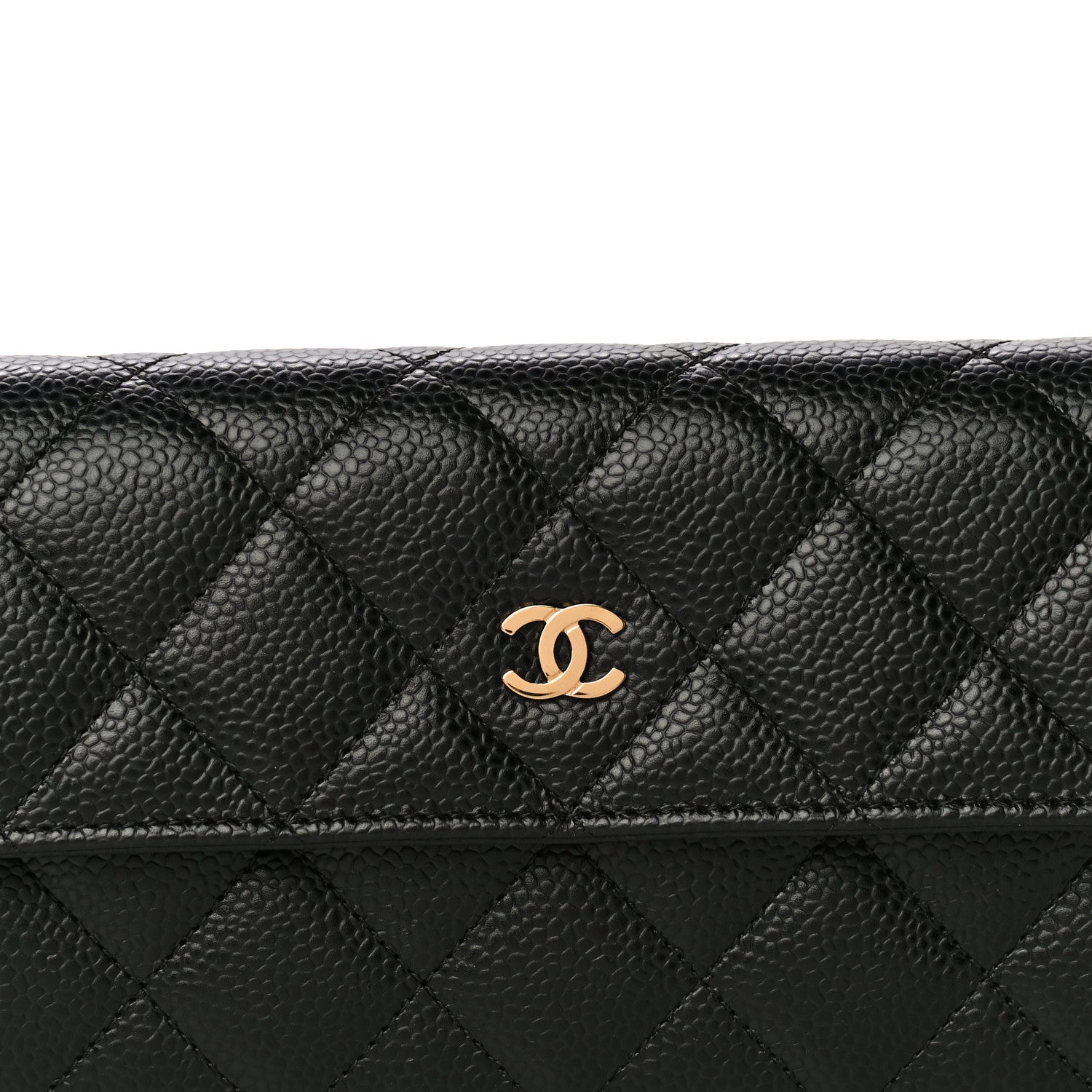 Chanel Caviar Quilted Large Gusset Flap Wallet Black 9 of 12