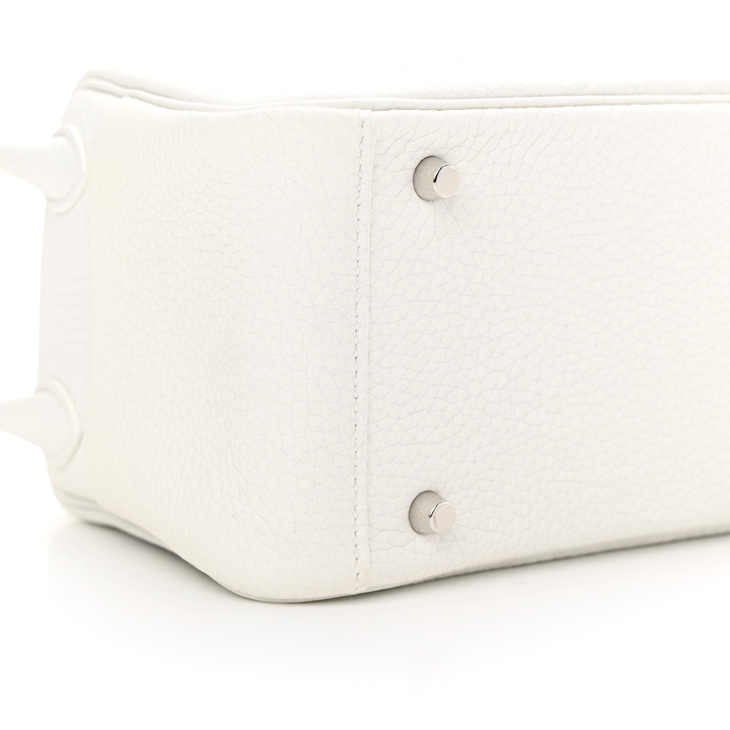 Hermes Taurillon Clemence Mini Lindy 20 New White 9 of 11