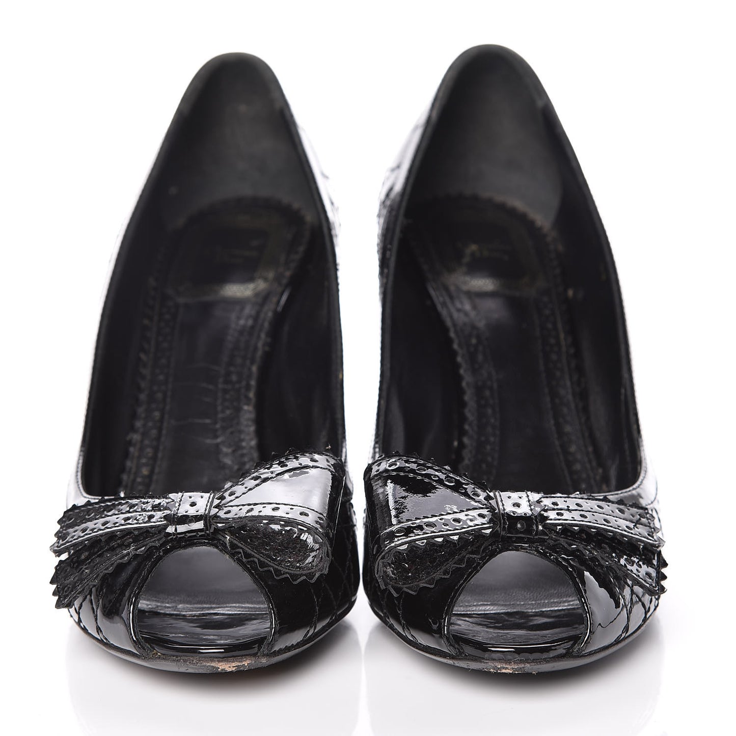 Patent Cannage Bow2 Peep Toe Pumps 39 Black