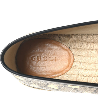 Gucci GG Supreme Monogram Bees Espadrille Flats 39 Beige Ebony Oro Black 8 of 8