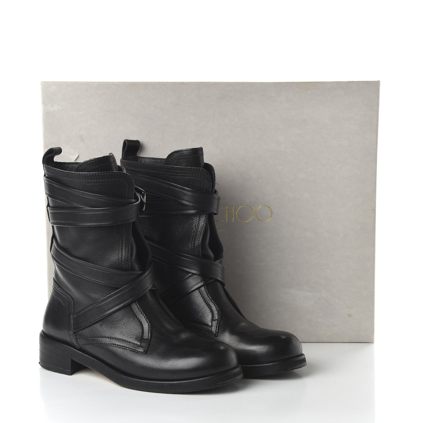 Grainy Calfskin Dalston Boots 38 Black