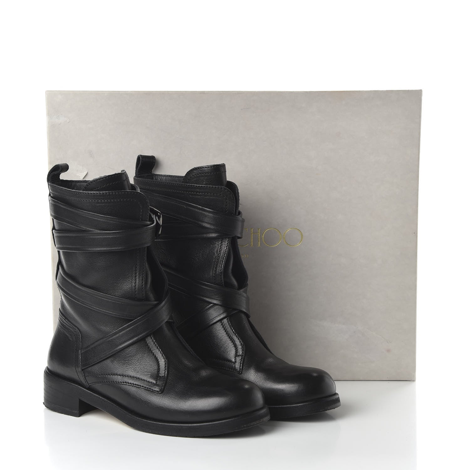 Jimmy Choo Grainy Calfskin Dalston Boots 38 Black 8 of 8