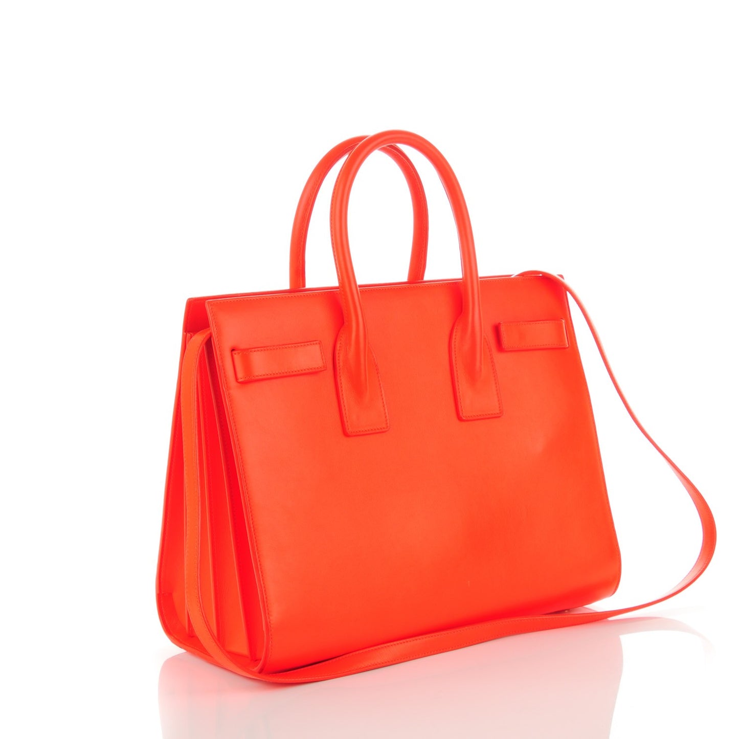 Calfskin Small Sac De Jour Neon Orange