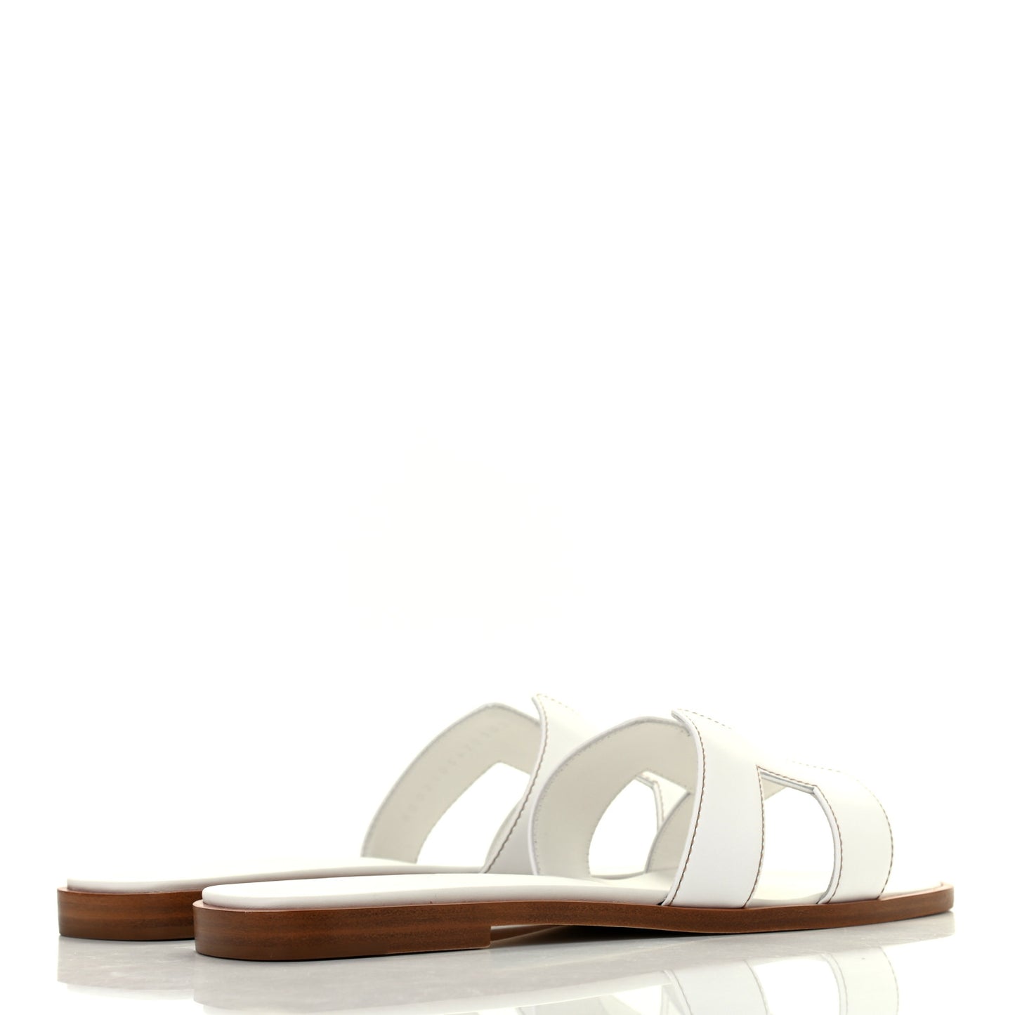 Box Calfskin Oran Sandals 37 White
