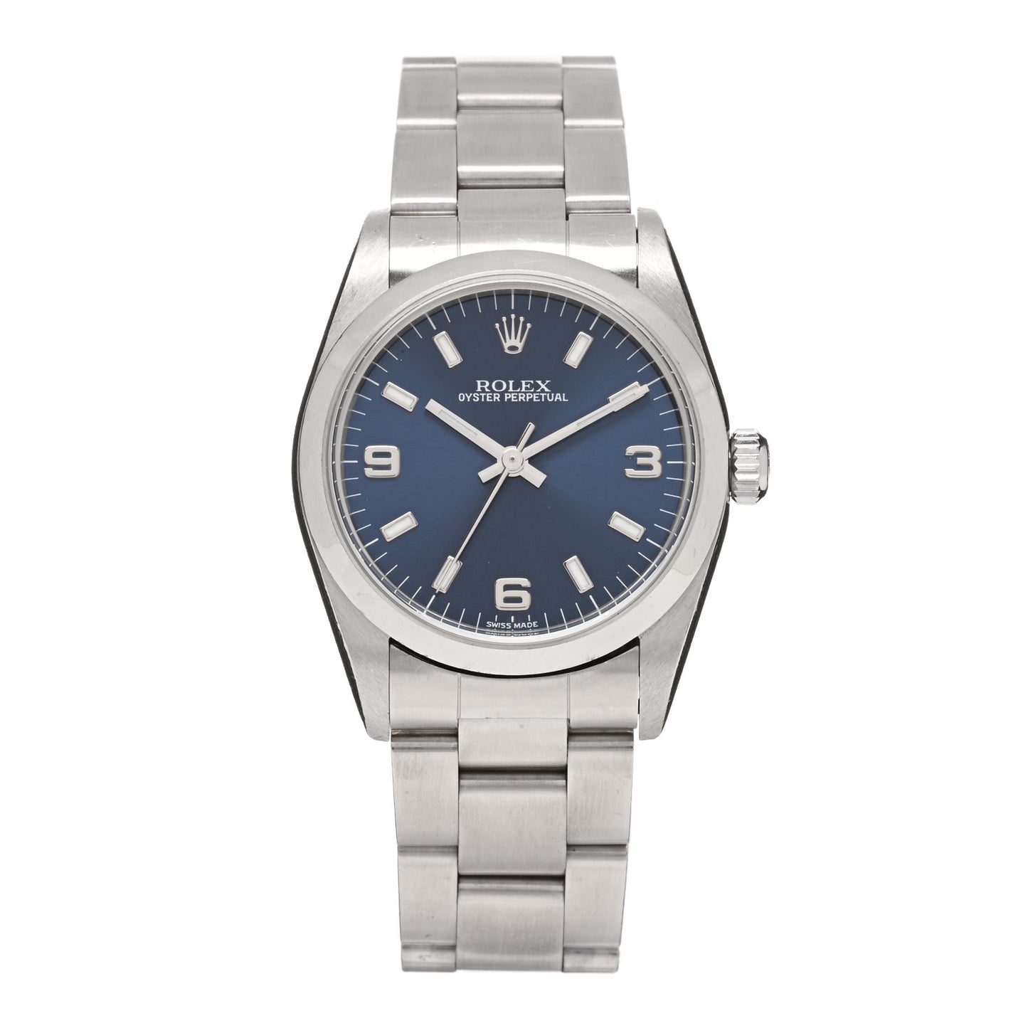 Stainless Steel 31mm Oyster Perpetual Watch Blue 77080