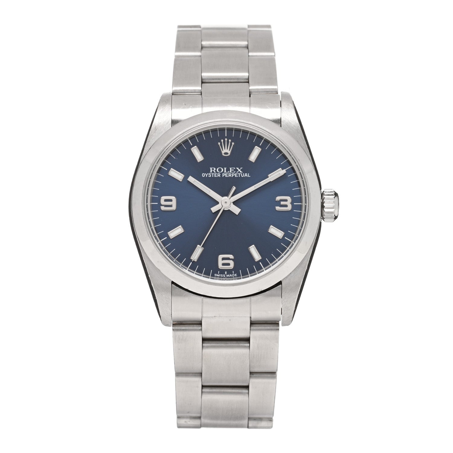 Rolex Stainless Steel 31mm Oyster Perpetual Watch Blue 77080 1 of 4