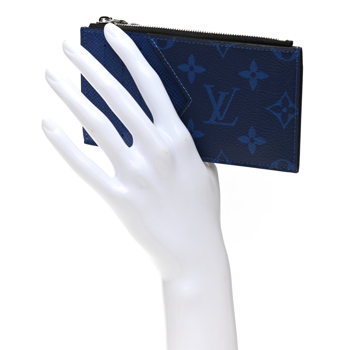 Monogram Taiga Coin Card Holder Cobalt