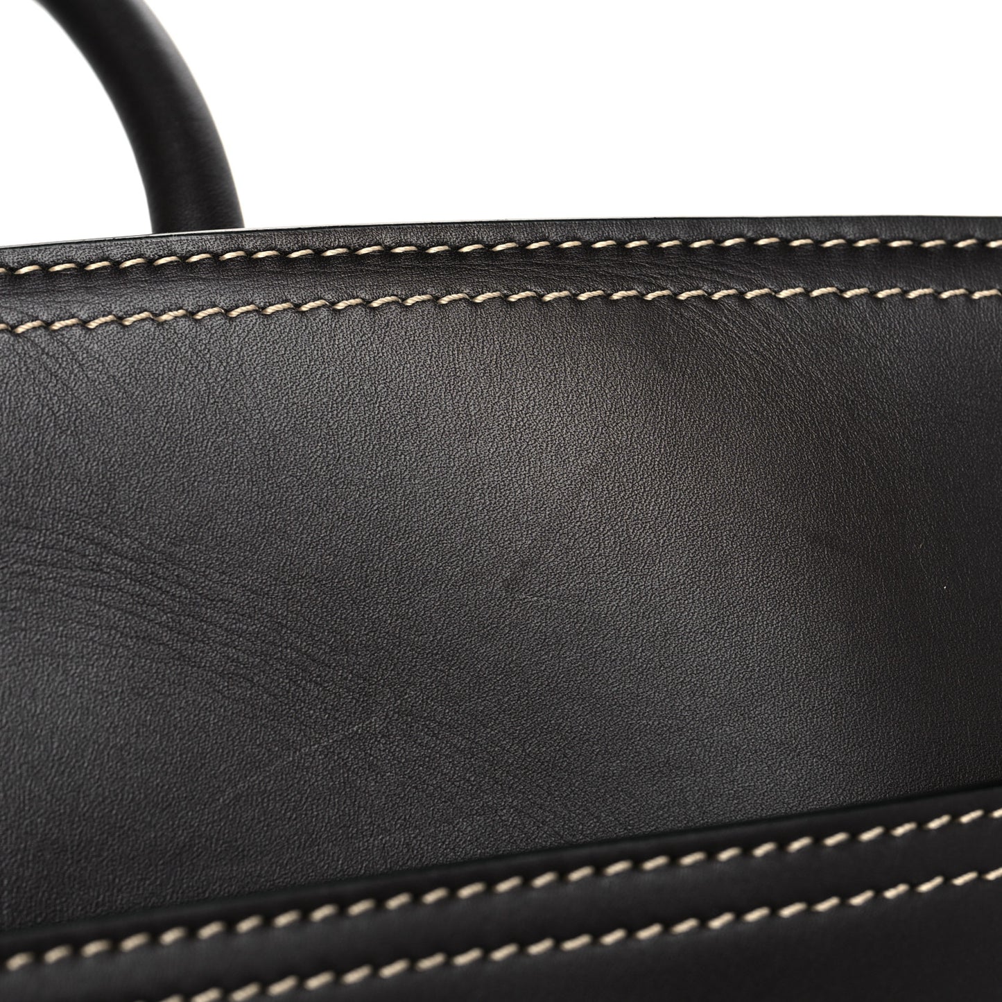 Calfskin Medium Society Top Handle Tote Dark Brown
