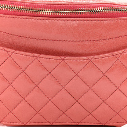 Chanel Crumpled Glazed Lambskin Quilted Waist Bag Fanny Pack Pink 14 of 21