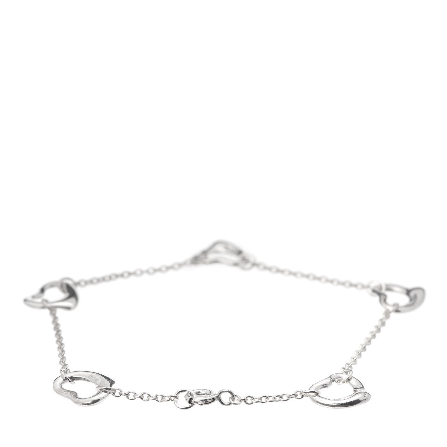 Tiffany Sterling Silver Elsa Peretti Open Heart Bracelet 3 of 5