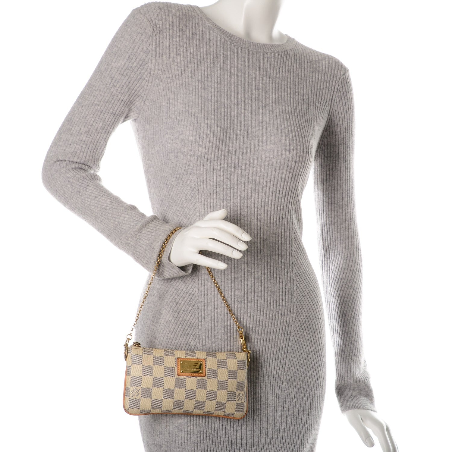 Louis Vuitton Damier Azur Pochette Milla MM 2 of 7