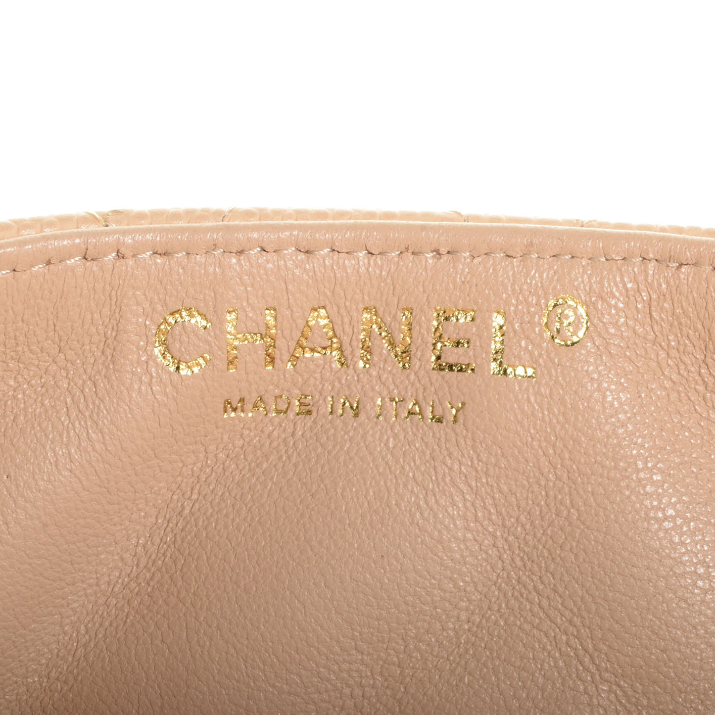 Caviar East West Flap Beige