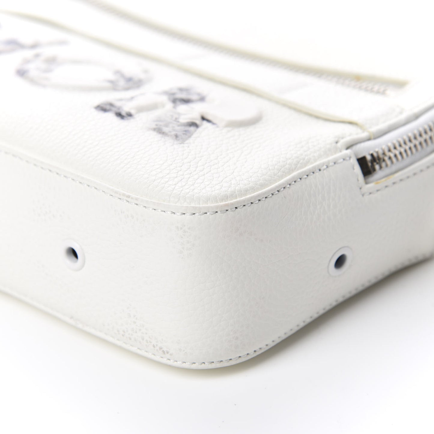 X DANIEL ARSHAM Grained Calfskin Safari Messenger Bag White