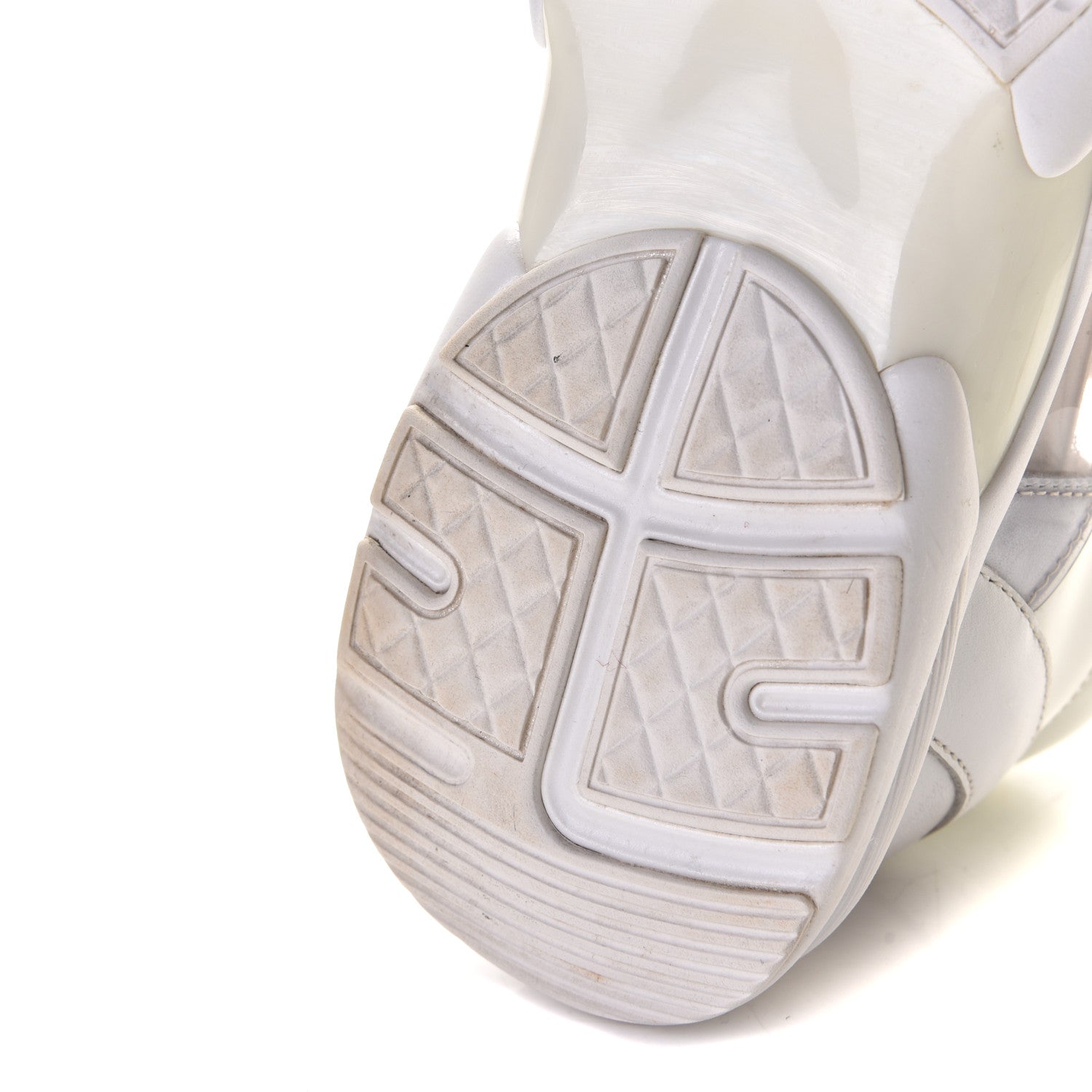 Chanel Calfskin Patent Transparent Womens CC Sneakers 38.5 White 15 of 18