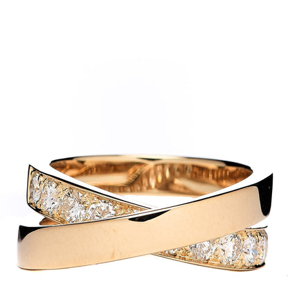 Cartier 18K Yellow Gold Diamond Paris Nouvelle Vague Ring 53 6.25 1 of 4