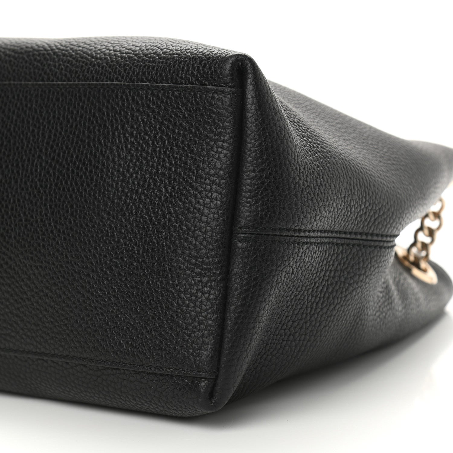 Gucci Pebbled Calfskin Medium Soho Chain Shoulder Bag Black 9 of 9