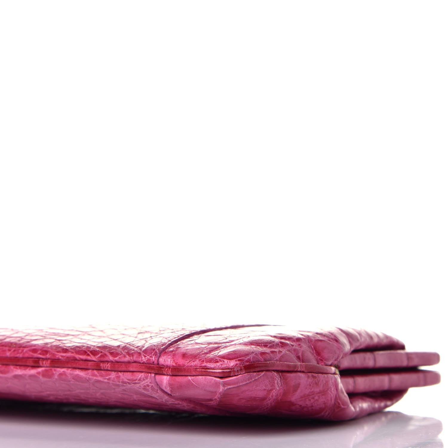 Nancy Gonzalez Crocodile Frame Clutch Fuchsia 8 of 8