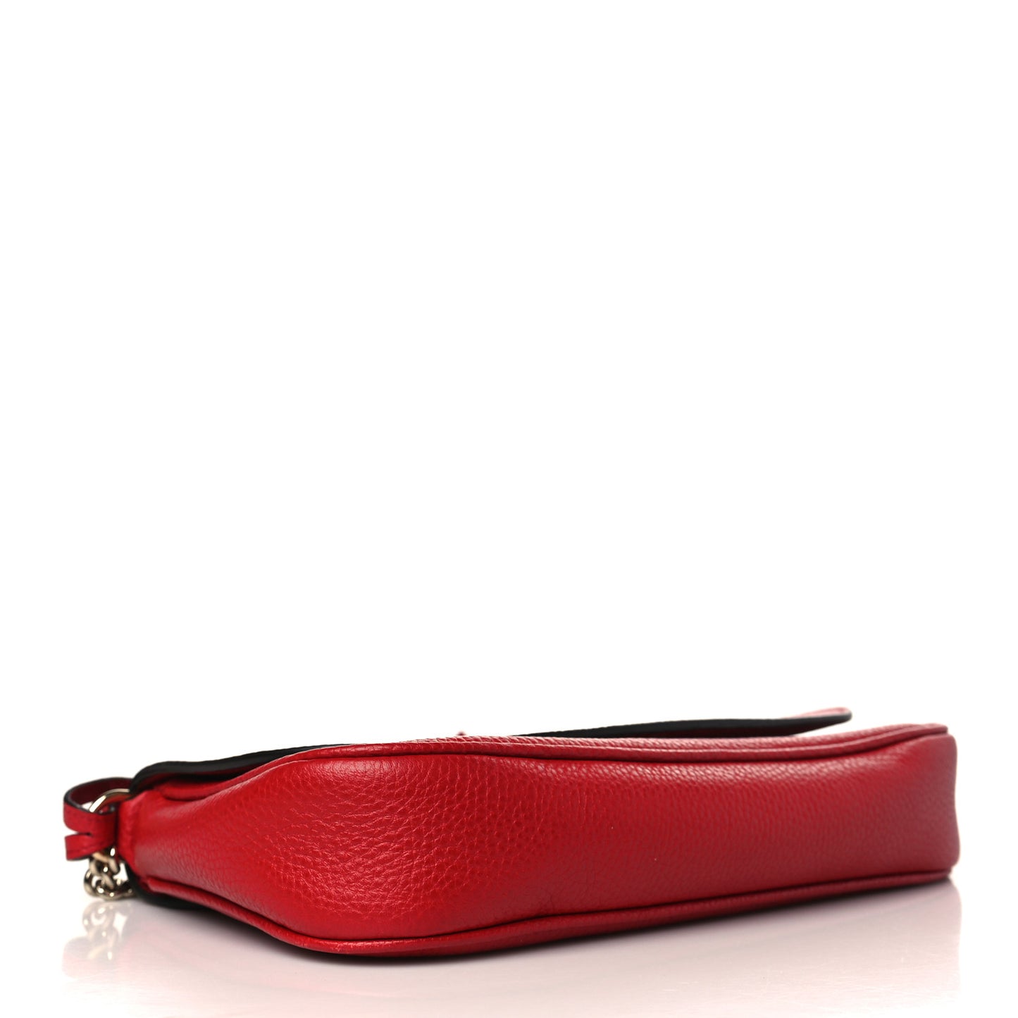 Pebbled Calfskin Medium Soho Flap Crossbody Vibrant Red