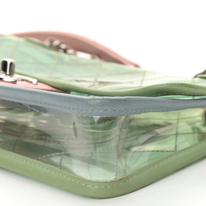 Chanel Lambskin PVC Quilted Mini Coco Splash Flap Blue Green 8 of 9