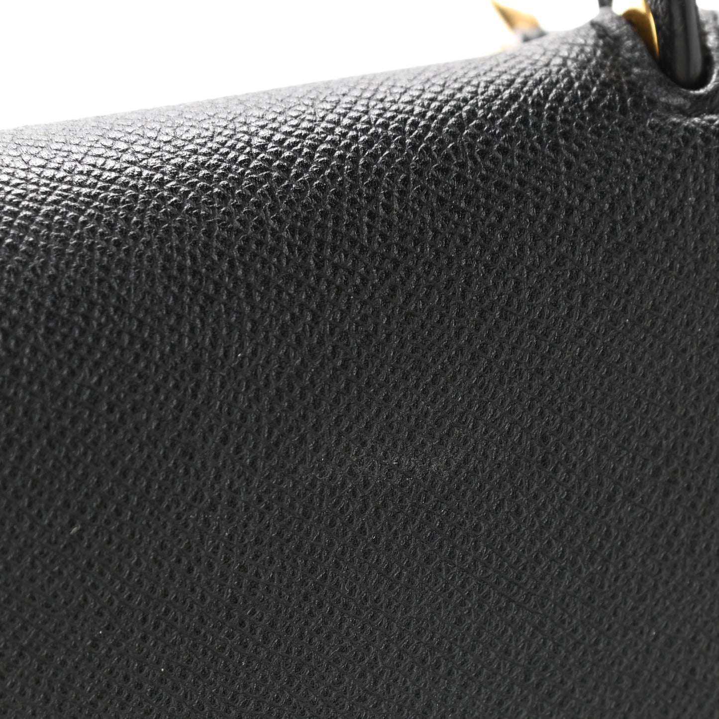 Grained Calfskin Micro Belt Bag Black