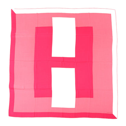 Hermes Cashmere Silk Encadre H Passant Giant Scarf 140 Rose Bonbon Fuchsia 1 of 4