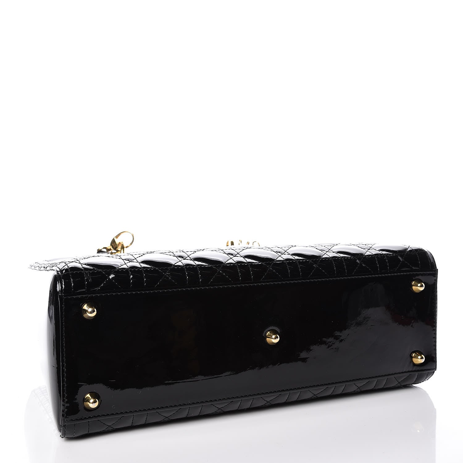 Christian Dior Patent Cannage Large Lady Dior Black 4 of 9