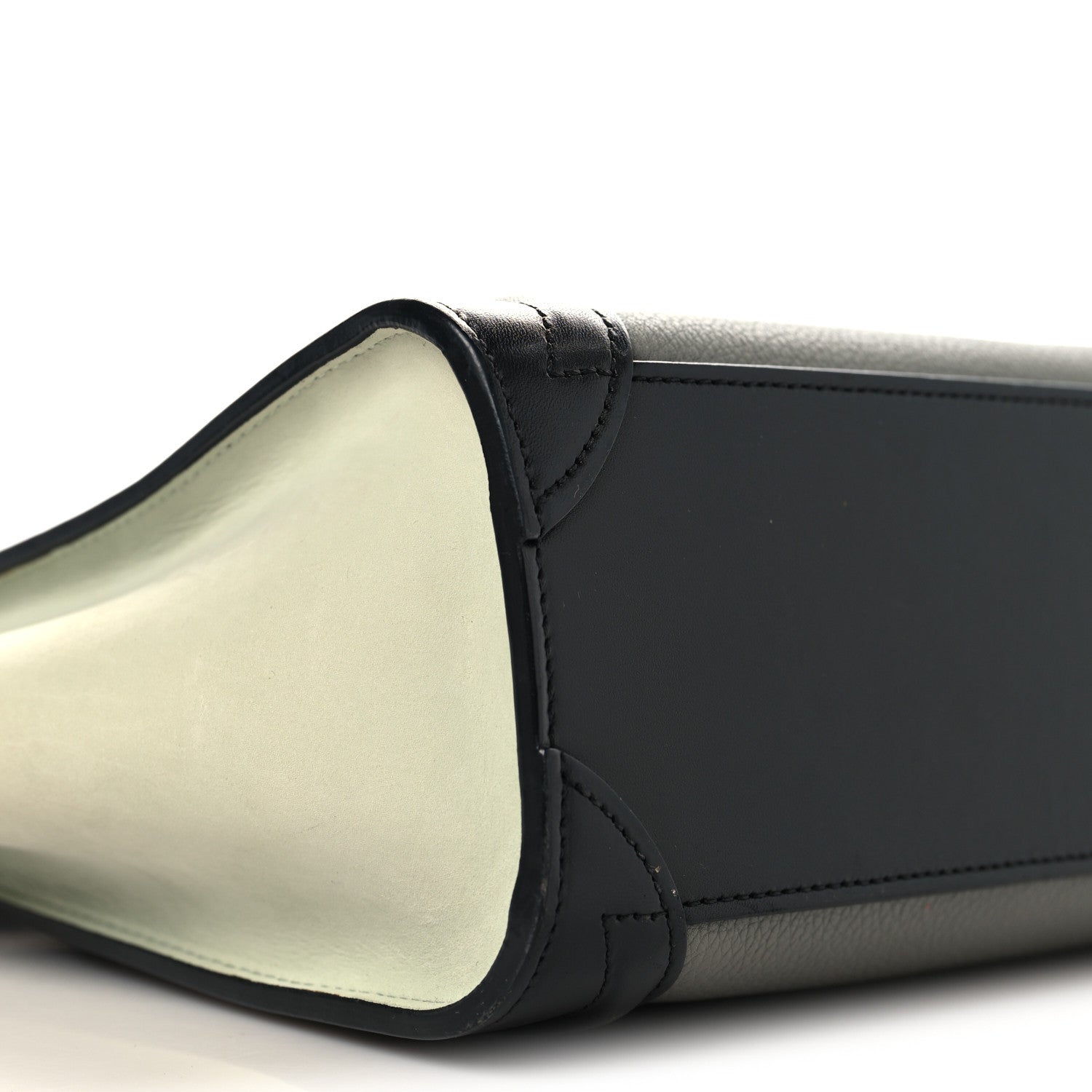 Celine Baby Grained Calfskin Nano Tri-Color Luggage Zinc Almond 9 of 12