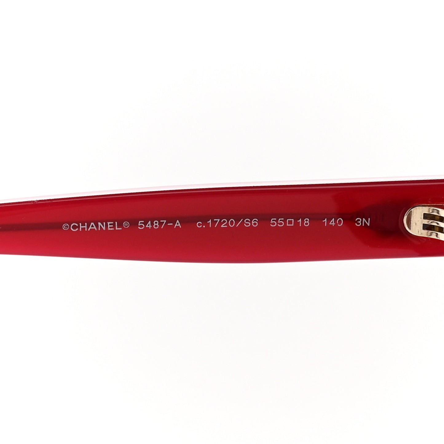 Acetate Chain Square Sunglasses 5487-A Burgundy