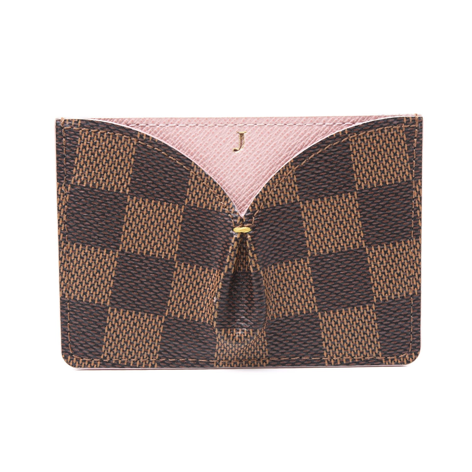Louis Vuitton Damier Ebene Caissa Card Holder Rose Ballerine 8 of 8