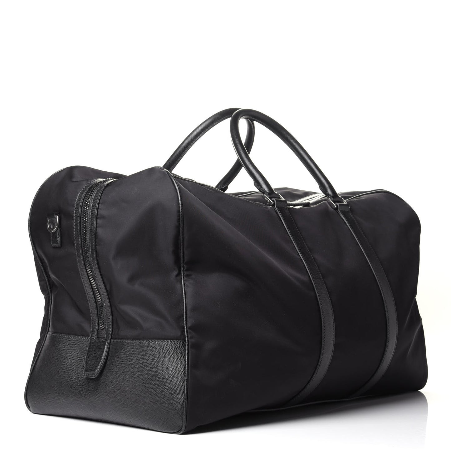Tessuto Nylon Saffiano Duffle Bag Black