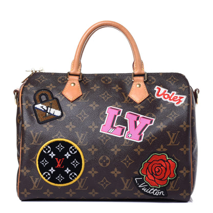 Louis Vuitton Monogram Patches Speedy Bandouliere 30 1 of 12