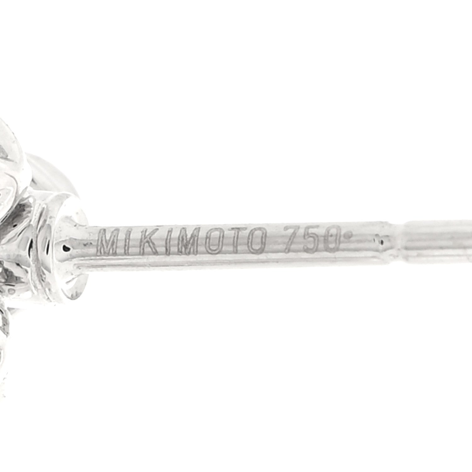 Mikimoto 18K White Gold Diamond Akoya Cultured Pearl 13.5-14mm Drop Earrings 4 of 4