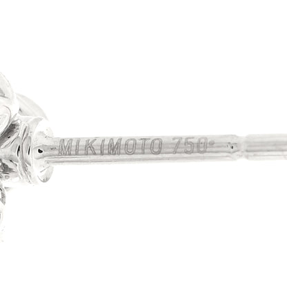 Mikimoto 18K White Gold Diamond Akoya Cultured Pearl 13.5-14mm Drop Earrings 4 of 4