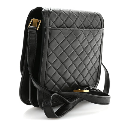 Saint Laurent Lambskin Quilted Monogram Medium Solferino Satchel Black 3 of 12