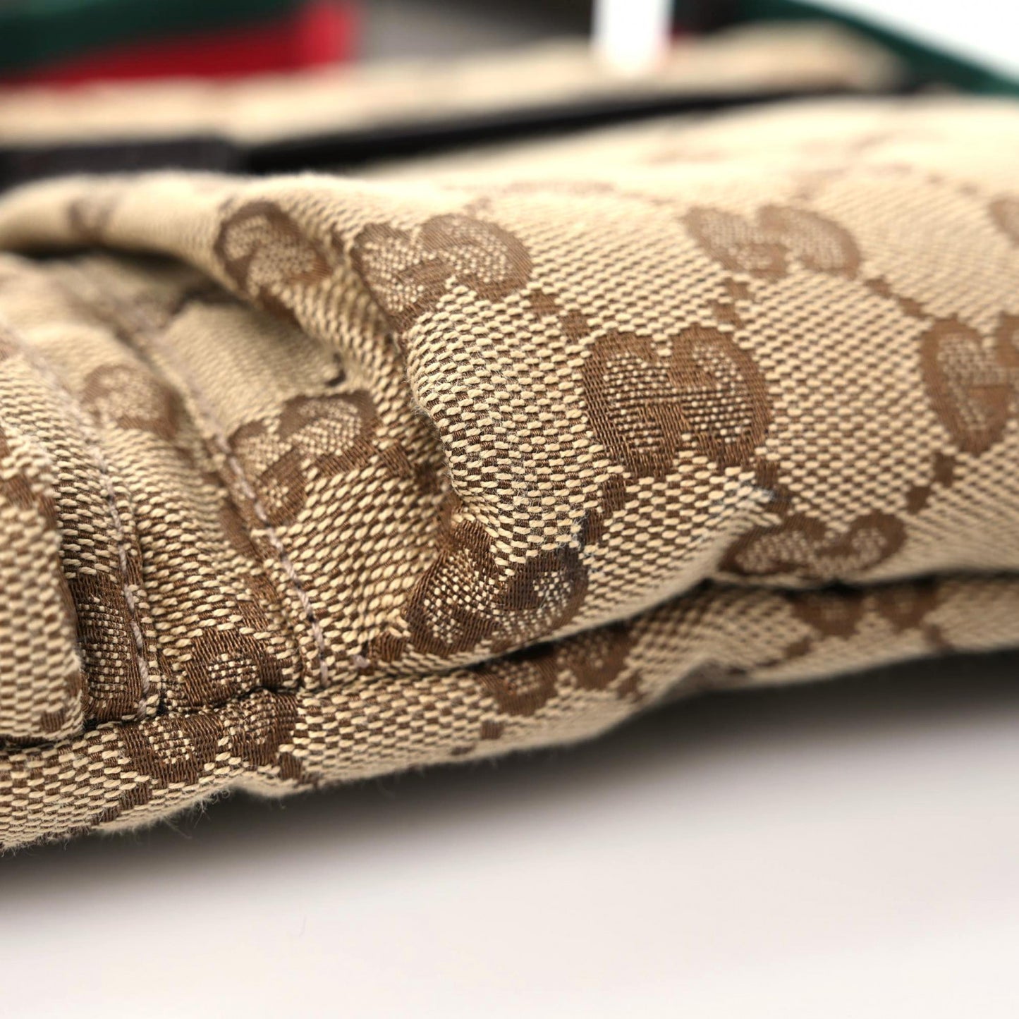 GG Monogram Double Pocket Belt Bag Dark Brown