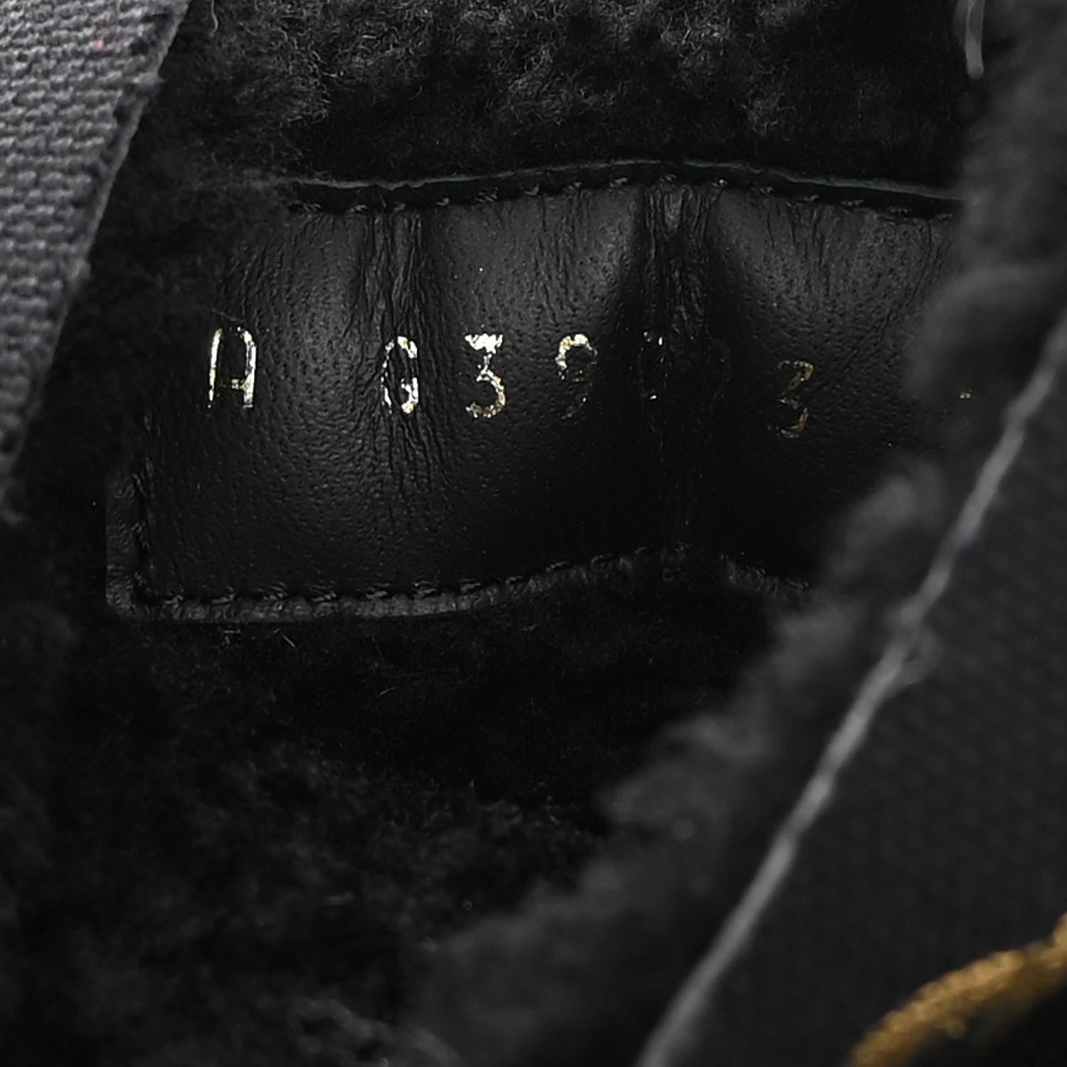 Chanel Lambskin Shearling Canvas CC Lace Up Boots 37.5 Black Gold 8 of 13