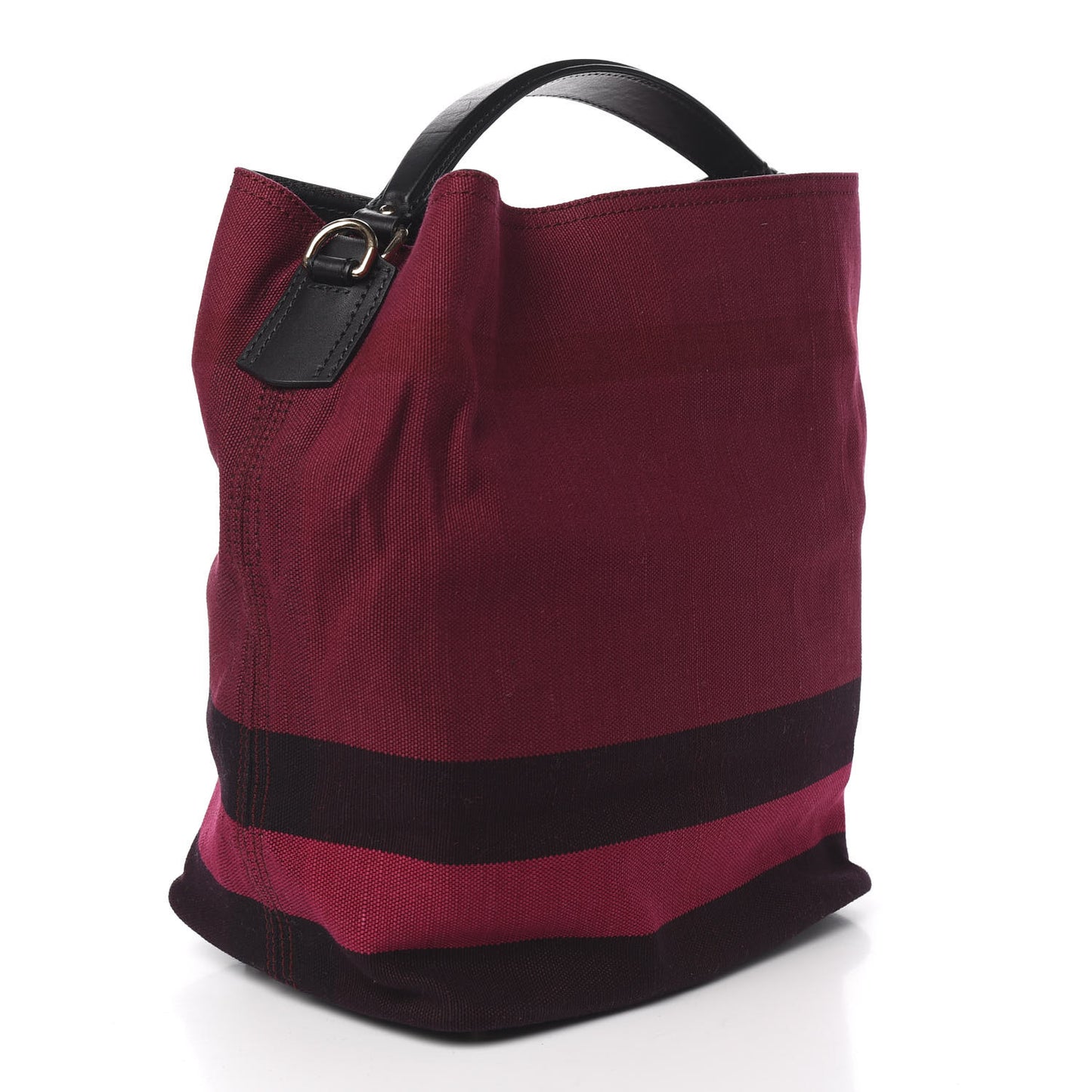 Overdyed Canvas Mega Check Medium Ashby Hobo Saddle Plum