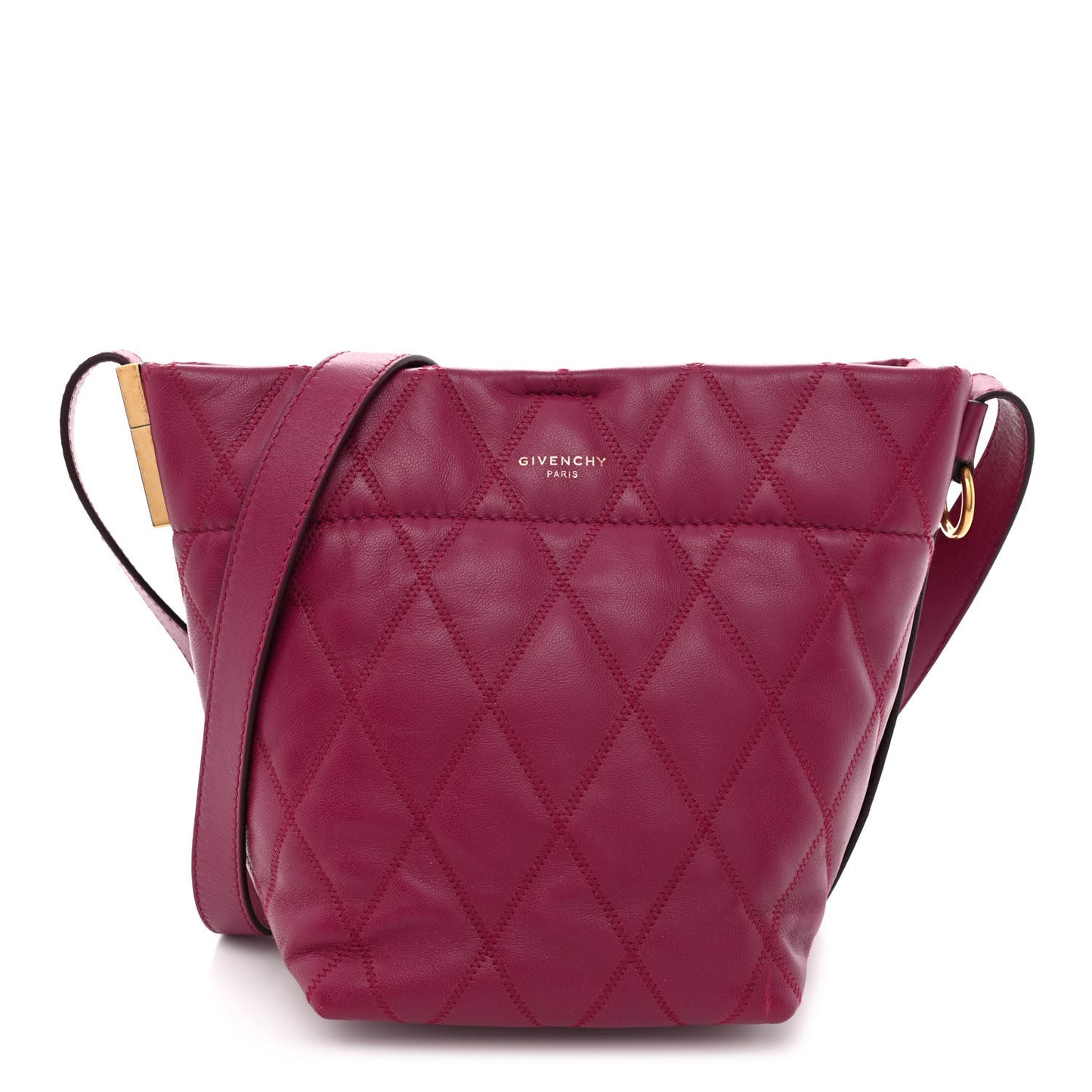 Lambskin Quilted Mini GV Bucket Bag Orchid Purple