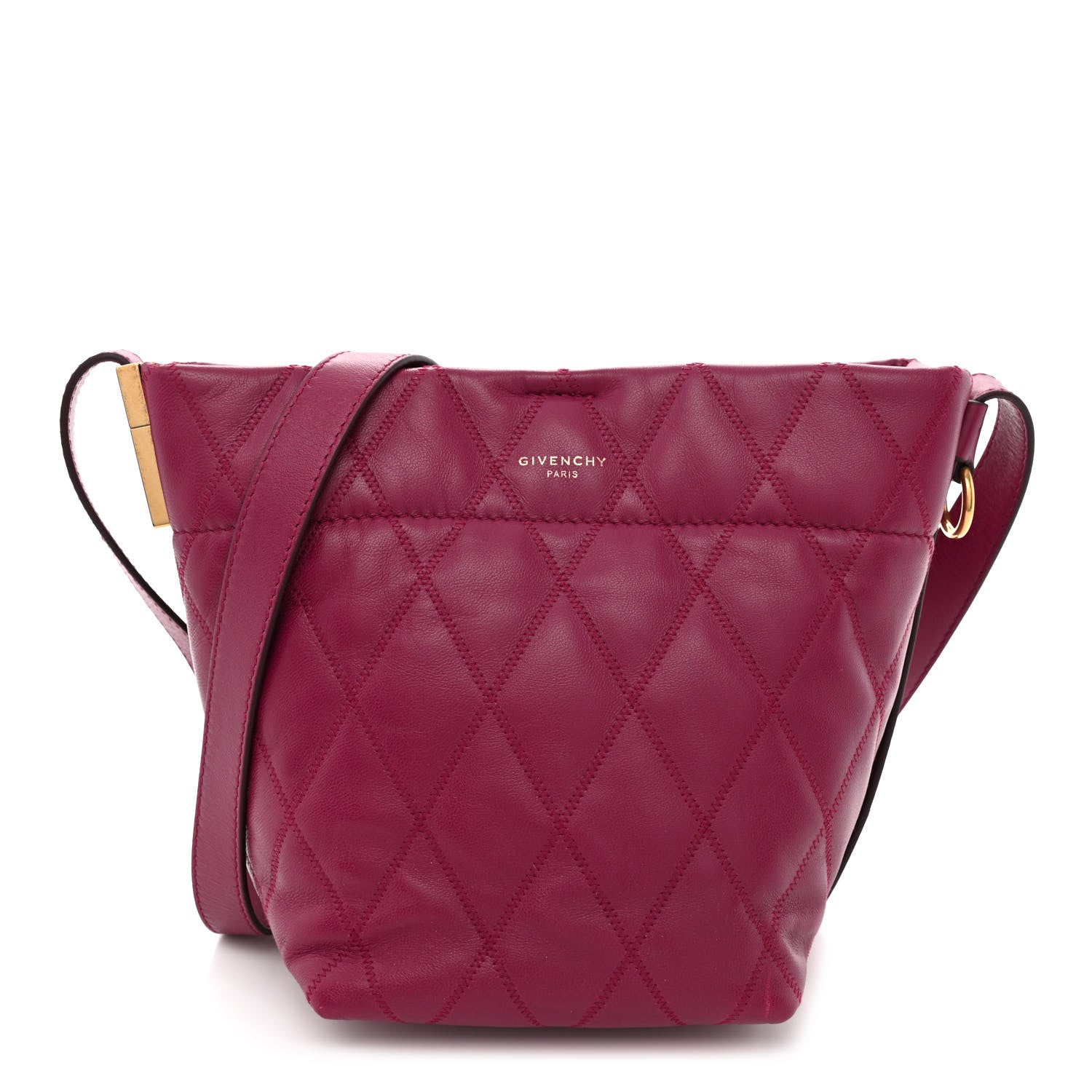 Givenchy Lambskin Quilted Mini GV Bucket Bag Orchid Purple 1 of 10