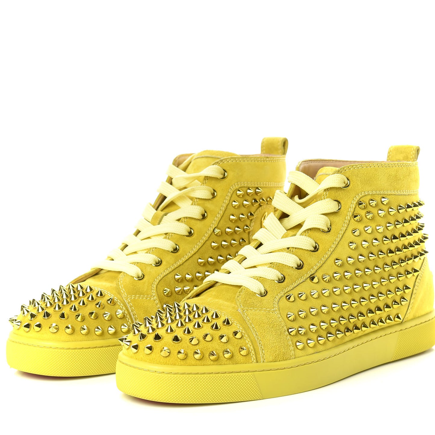 CHRISTIAN LOUBOUTIN Veau Velours Mens Louis Orlato Flat Spikes Sneakers 41.5 Cubiste